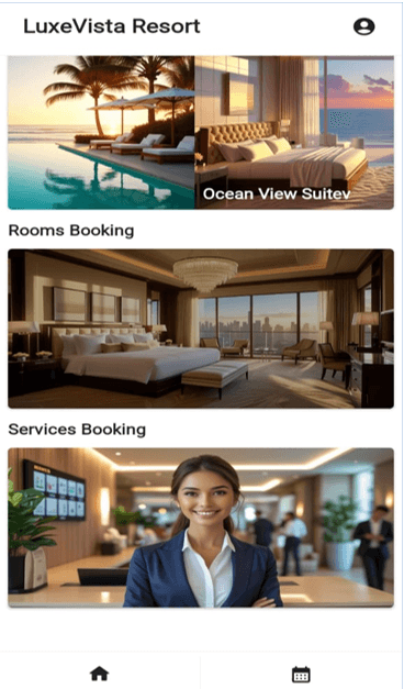 LuxeVista Resort – Hotel Booking Android App