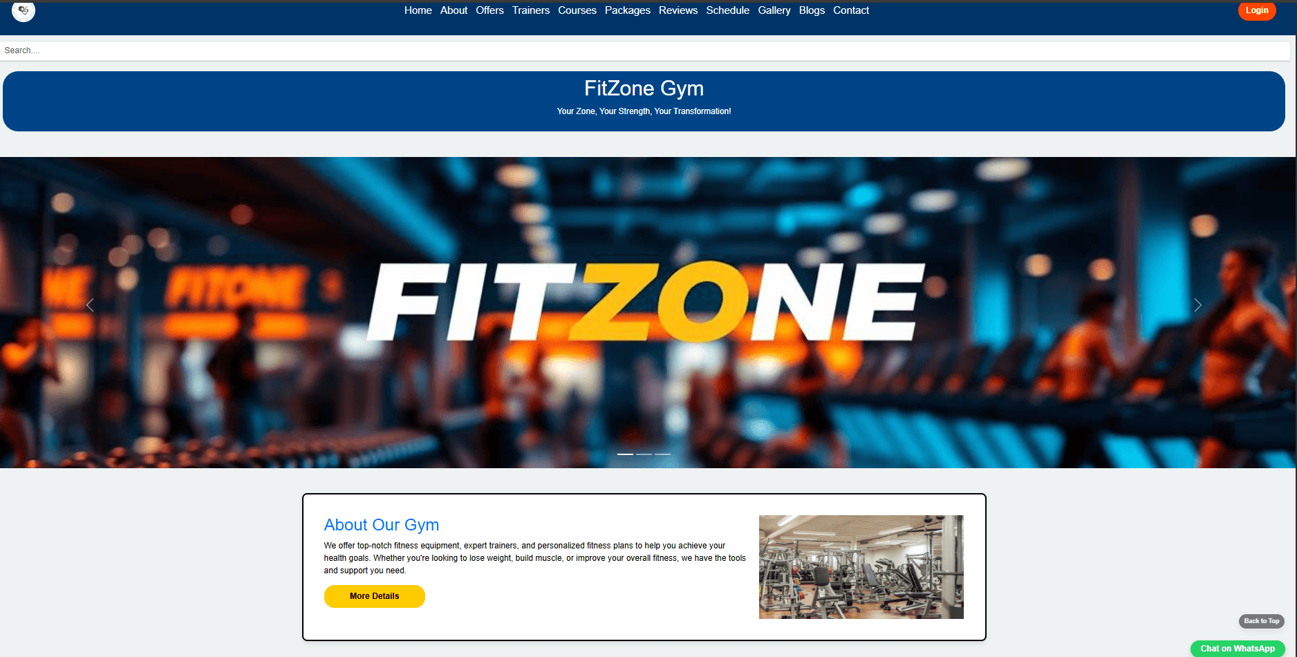FitZone Fitness Center – Gym Service Management