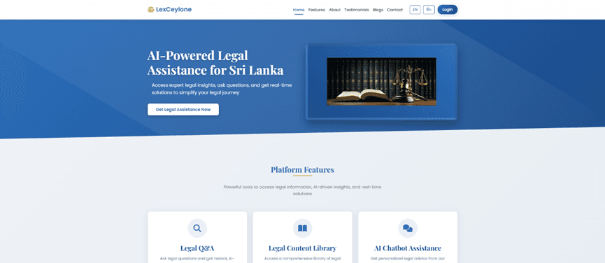 LexCeylone – AI-Powered Legal Assistant Platform